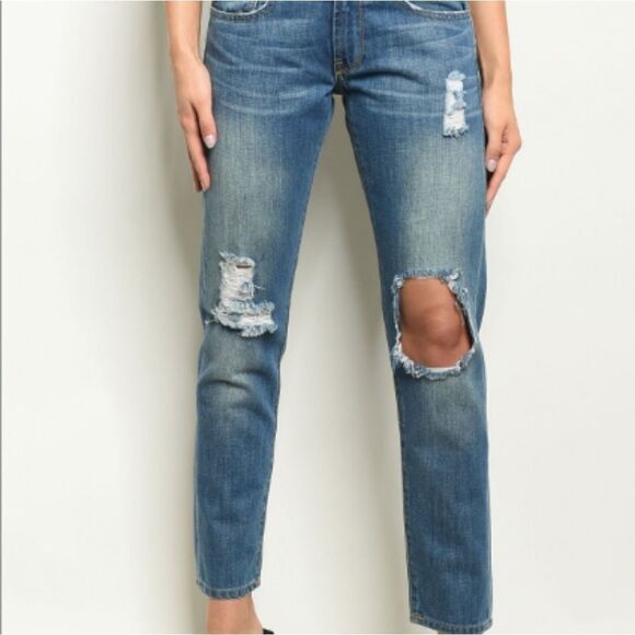 5 🌟 Distressed Denim Jeans NWT - Picture 3 of 4